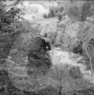 Reinigung der Gletscherschlucht in Grindelwald, 1961