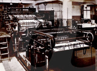 In Druckerei: Druckmaschine, historisch