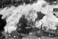 Sprengung des alten Konviktes, Chur 1970