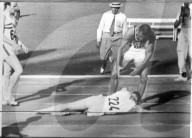 Rom 1960: 400m Hürden; 2. Halfinal, Galliker stürzt
