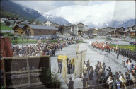 Fronleichnams-Prozession in Grächen 1983