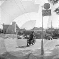 Bushaltestelle an der Langstrasse, 1953