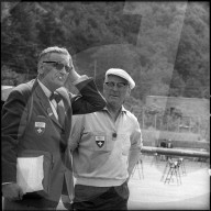Olympische Spiele Rom 1960: Ruder-Trainer Scherer mit ATP-Chef Pfister