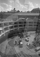 Bau einer Rundgarage im Quartier de Rive in Genf, 1960