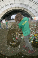 Openair Frauenfeld 2004: Das Abfallteam an der Arbeit