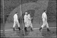 Personal beim Kernreaktor Lucens nach dem Atomunfall 1969