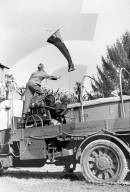 Grenzmarkierung durch Fesselballon, 1945