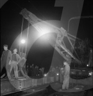 Auswechslung der Eisenbahnbrücke in Zürich-Wipkingen 1947