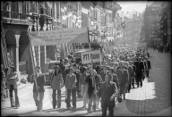 1. Mai Umzug in der Berner Innenstadt 1973