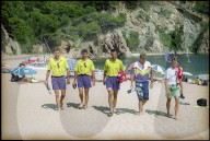 Olympische Spiele Barcelona 1992: Der Schweizer Strassenvierer am Strand