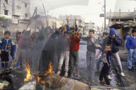 Demonstration gegen israelische Besetzung, Ramallah 1987