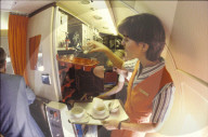Bord-Küche einer Swissair DC9-81, 1982