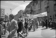1. Mai Demonstration auf dem Helvetiaplatz in Zürich 1973
