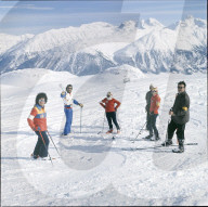 Ski-WM in St. Moritz 1974: Libanesische Fahrerinnen beim Training