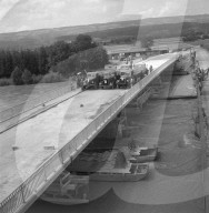 Belastungsprobe neue Reussbrücke; 1955