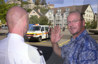 Michael Felder auf dem Weg ins Gefängnis, 2003
