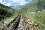 Alte Geleise der Furka Oberalp Zahnradbahn 1991
