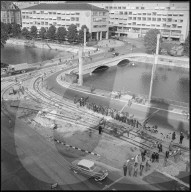 Baustelle am Bahnhofquai Zürich 1953