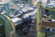 Generatorenbau bei ABB, BBC-Asea; Werkhalle 1986