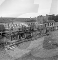 Basel; Restaurierung der Stadtmauer; 1966