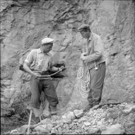 Reinigung der Gletscherschlucht in Grindelwald, 1961