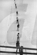 Skischüler am Skilift in St. Moritz, 1971