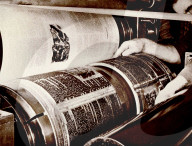 In Druckerei: Setzmaschine, historisch