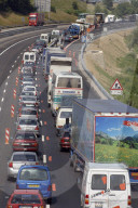 Autobahnbaustelle auf der A1 zwischen Kriegstetten und Oensingen 2006