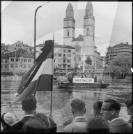 Kranzniederlegung für ermordete Regierung in Ungarn, Zürich 1958