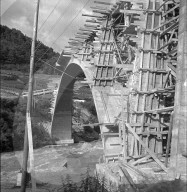 Viadukt Sembrancher-Châble im Bau; 1952