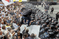 Protest while Ukraine marks Independece Day