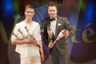 Sven Epiney, SRF Moderator mit Jongleur Thomas Janke 2014