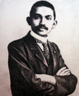 Mahatma Gandhi at his attorney legal practice office at Johannesburg South Africa