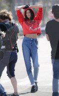 EXKLUSIV - Ganz die Mama: Kaia Gerber beim Fotoshooting für Karl Lagerfeld