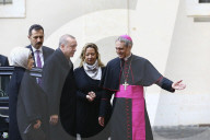 NEWS - Ausschreitungen während Staatsbesuch von Recep TayyipErdogan beim Papst