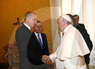NEWS - Ausschreitungen während Staatsbesuch von Recep TayyipErdogan beim Papst