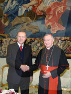 NEWS - Ausschreitungen während Staatsbesuch von Recep TayyipErdogan beim Papst