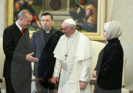 NEWS - Ausschreitungen während Staatsbesuch von Recep TayyipErdogan beim Papst