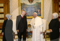 NEWS - Ausschreitungen während Staatsbesuch von Recep TayyipErdogan beim Papst