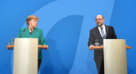 NEWS - Die neue Koalition steht: Angela Merkel gibt mit Horst Seehofer und Martin Schulz eine Pressekonferenz