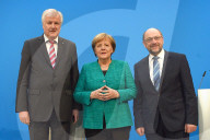 NEWS - Die neue Koalition steht: Angela Merkel gibt mit Horst Seehofer und Martin Schulz eine Pressekonferenz