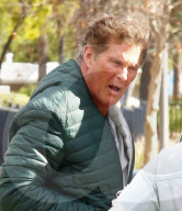 EXKLUSIV - David Hasselhoff mit Hayley und Hund nach der Velotour in LA