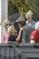 PEOPLE - Johnny Hallyday mit Laeticia und Elyette Boudou
