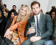 PEOPLE - Mailand Fashionweek: Michelle Hunziker mit Tomaso und weiteren Promis bei Trussardi