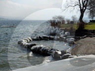 NEWS - Kältewelle in Europa: Der Zürichsee und seine Eisskulpturen