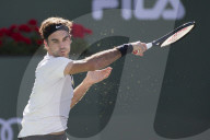 PEOPLE - Tennis BNP Parisbas: Roger Federer in Indian Wells