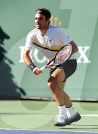 PEOPLE - Tennis BNP Parisbas: Roger Federer in Indian Wells