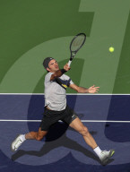 PEOPLE - Tennis BNP Parisbas: Roger Federer in Indian Wells