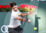 PEOPLE - Tennis BNP Paribas in Indian Wells: Roger Federer gegen Jeremy Chardy