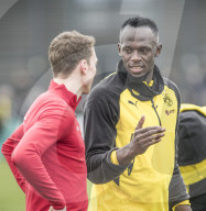 PEOPLE - Usain Bolt zu Gast beim Training mit Borussia Dortmund